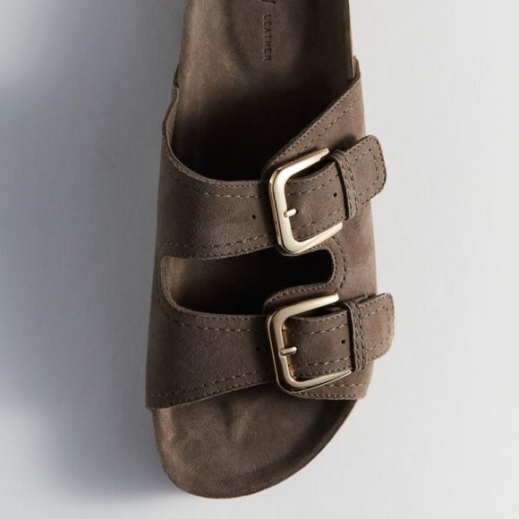 Suede Sandals Dark beige H&M, size 5 / EUR 36 - Picture 1 of 8